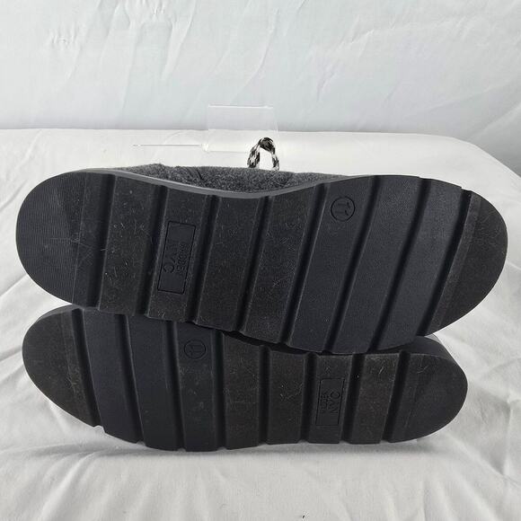 Madden NYC Boots Women's 11 Hiker Wedge ECO LUX Charcoal Grey Foam Insoles NWT - Picture 15 of 15